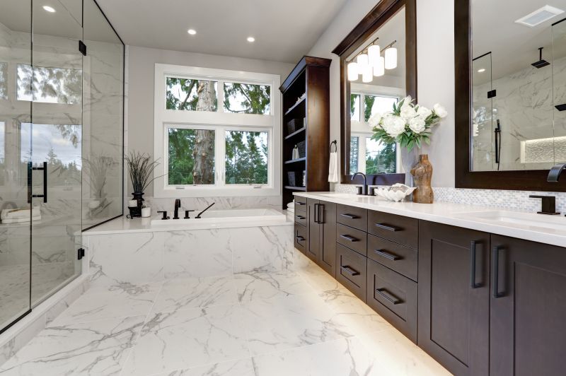 Spacious Master Bathroom with Custom Tile Work